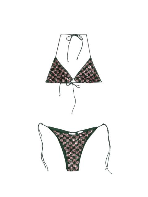 Oséree Sequins Chess bikini