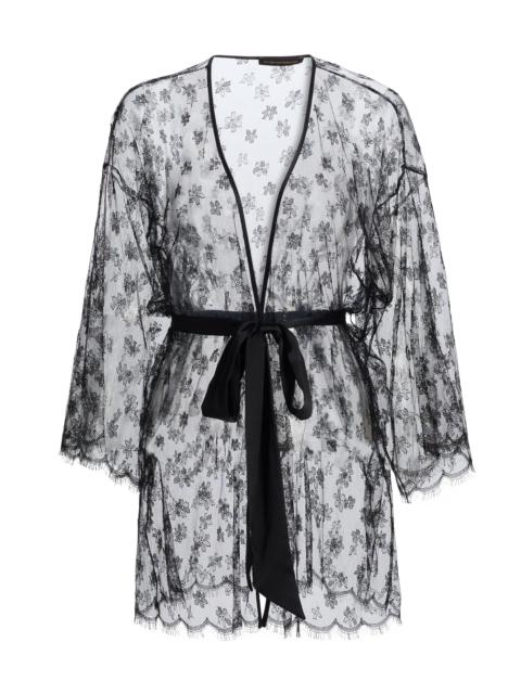 KIKI DE MONTPARNASSE Women's Floral Lace Robe - Black