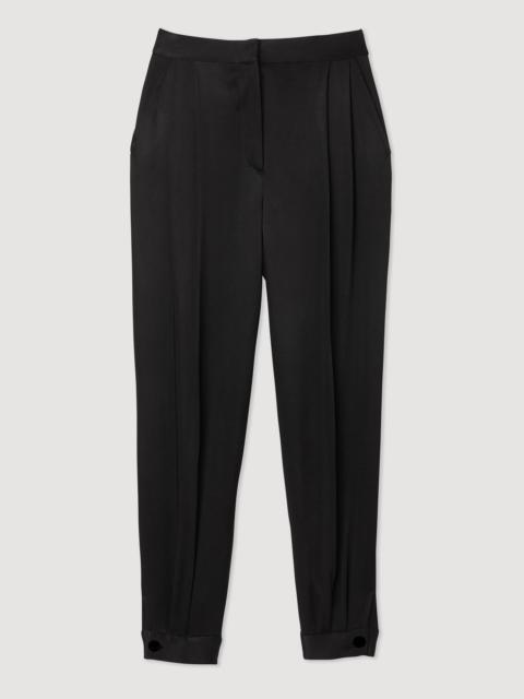 Sandro Satin pants with embellished detail