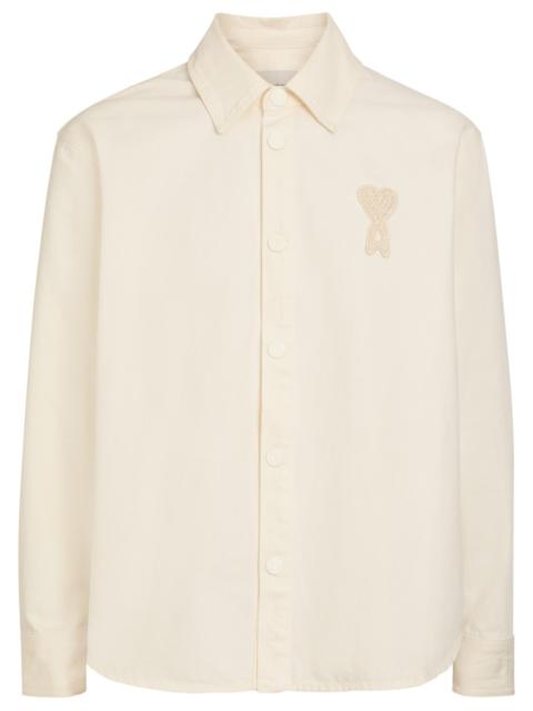 AMI Paris Ami Paris Logo-appliquéd Denim Overshirt