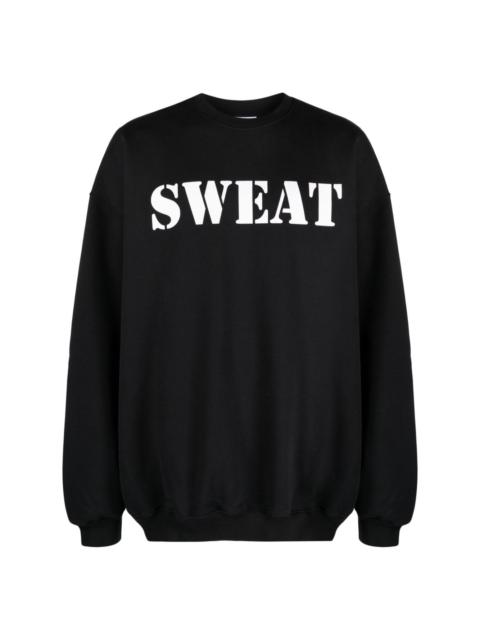 VETEMENTS Sweat cotton-blend sweatshirt