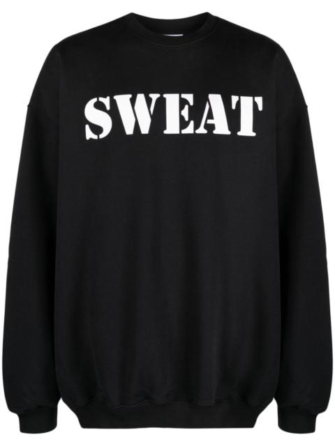 VETEMENTS Sweat cotton-blend sweatshirt