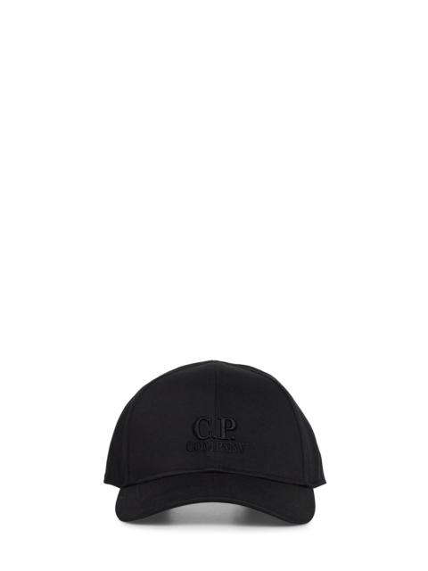 C.P. Company Black gabardine logo baseball cap