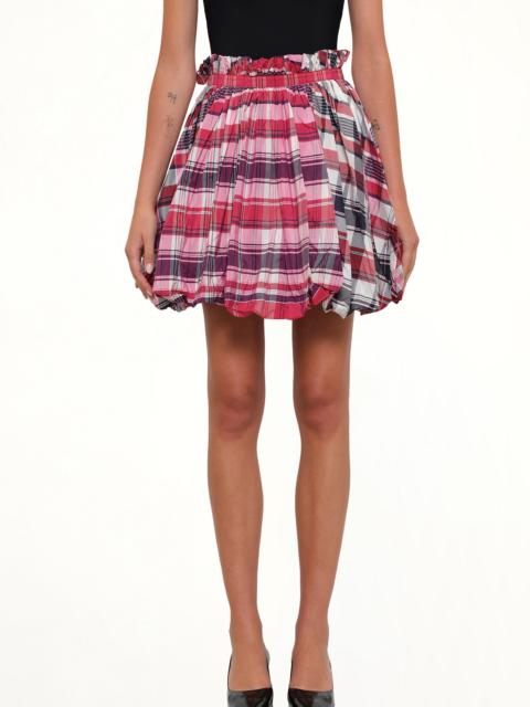 Alexander McQueen Amq - Country Mini Skirt in Red/Blk