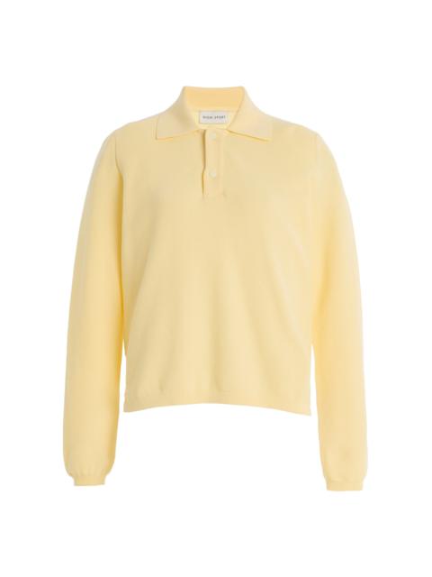 Exclusive Brooke Cotton Polo Sweater yellow