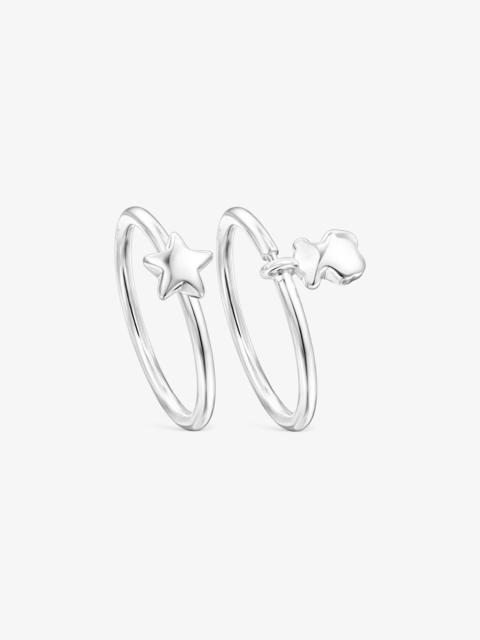 TOUS Silver TOUS Mini Icons bear-star motifs Rings set