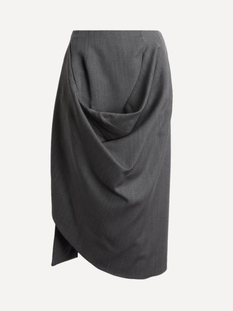 Victoria Beckham Asymmetric Draped Midi Skirt