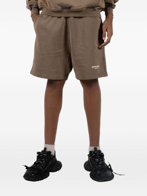 REPRESENT logo-print track shorts