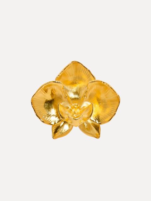 Oscar de la Renta LARGE ORCHID BROOCH
