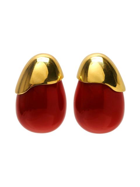 LIZZIE FORTUNATO Toro Enamel Teardrop Earrings
