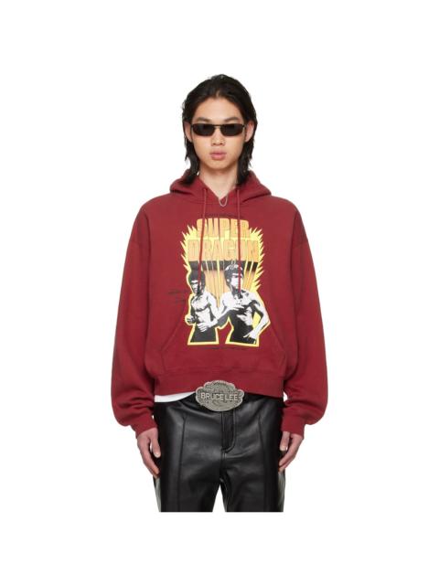 LU'U DAN BRUCE LEE x LỰU ĐẠN Red Heavy Weight Gym Hoodie