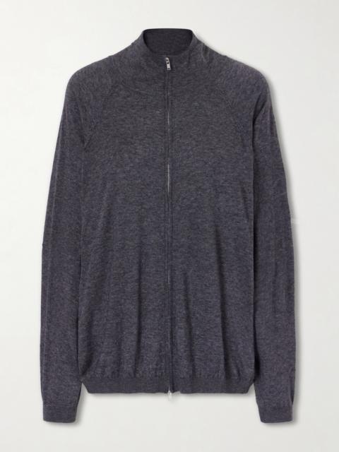 The Frankie Shop Baxe Knitted Wool-blend Zip-up Cardigan
