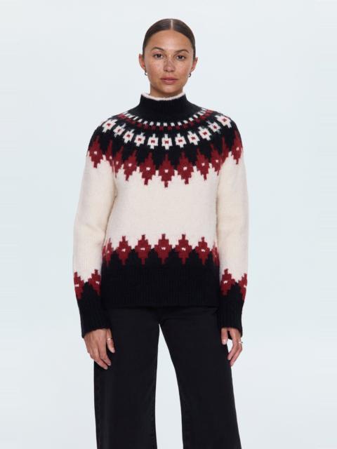 PISTOLA ASTRID PULLOVER SWEATER - WHITE OXBLOOD