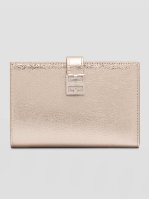 Givenchy 4G Card Holder in Metallized Leather