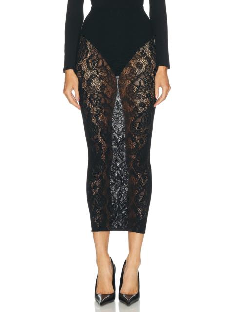 Wolford Infinite Rose Net Skirt