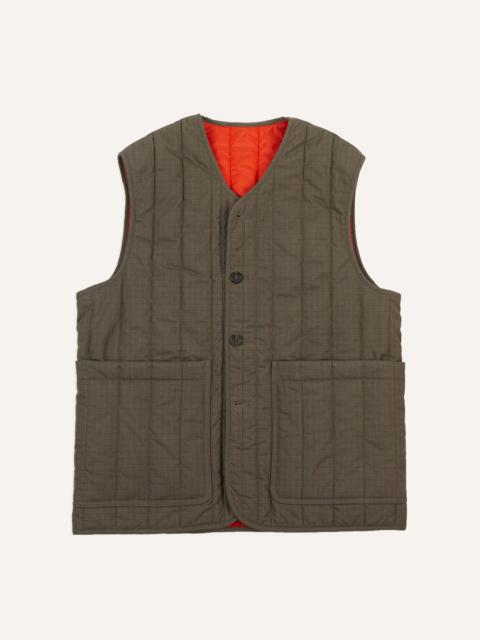 Drake's Green Ripstop Quilted Vest