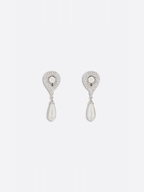 Alessandra Rich EARRINGS WITH PENDANT PEARL