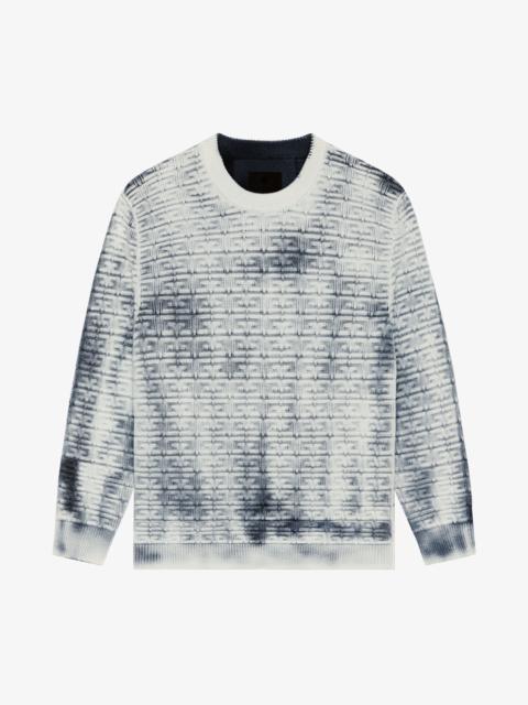 Givenchy SWEATER IN 4G WOOL WITH OVERDYED EFFECT