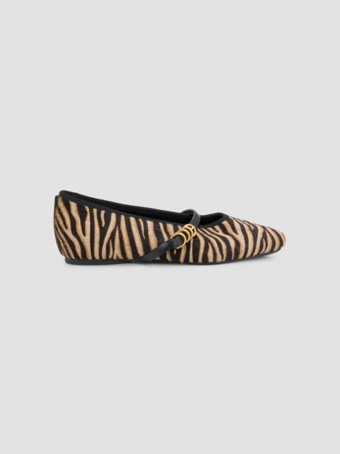 rag & bone Women's Spire Zebra-Print Calf Hair Mary Janes - Cream Zebra