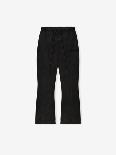 ESSENTIALS Womens Suede Fleece Flare Sweatpant