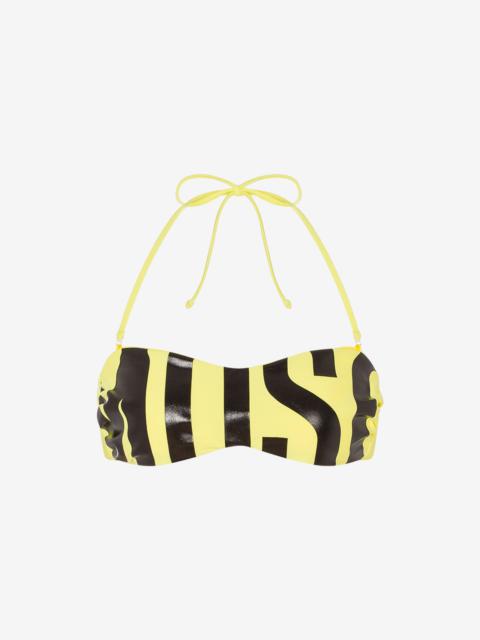 Moschino MAXI LOGO PRINT BIKINI TOP