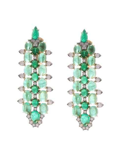 DAVID WEBB Emerald Streemer Earrings
