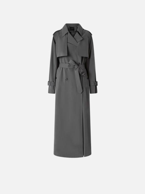 PINKO CLASSIC FADED COTTON TRENCH COAT
