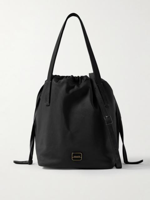 KHAITE Rory Leather-trimmed Shell Bucket Bag