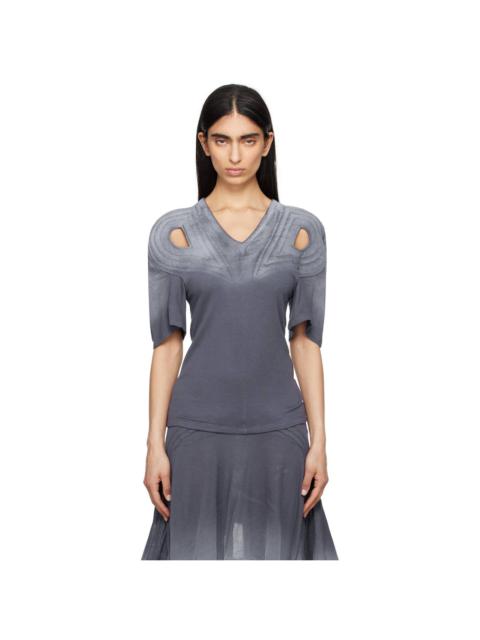 Kiko Kostadinov Navy Celritatem Padded T-shirt