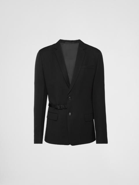 Prada Single-breasted gabardine wool jacket
