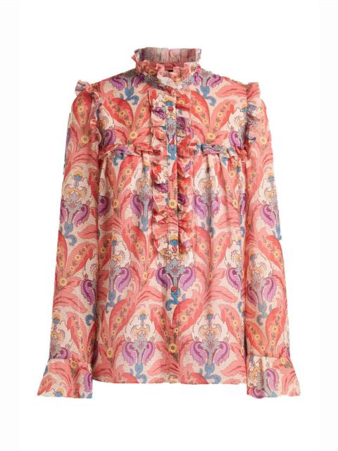 Etro Long Sleeve Ruffle Blouse