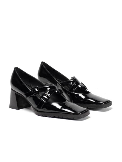 Elleme Mary Jane X-Strap Leather Patent Black