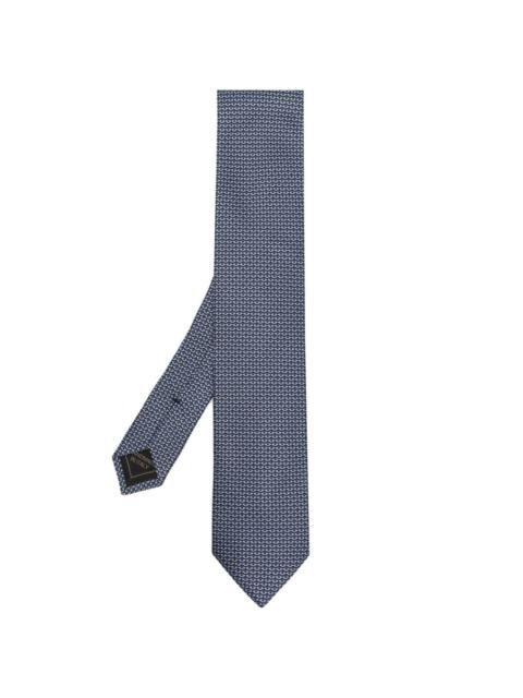 Brioni geometric-pattern silk tie