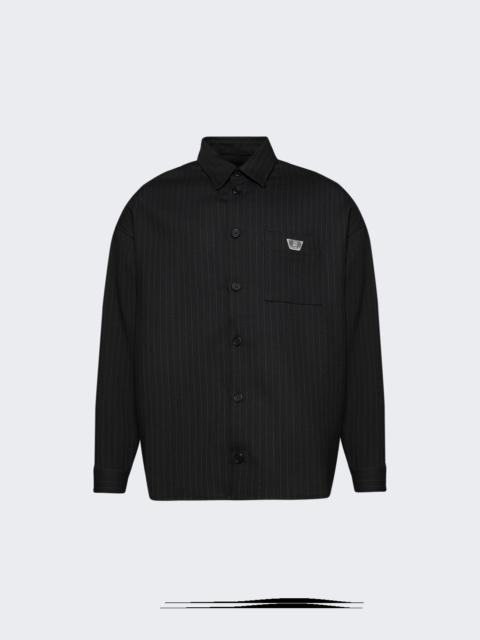 MISBHV Pinstripe Overshirt Black