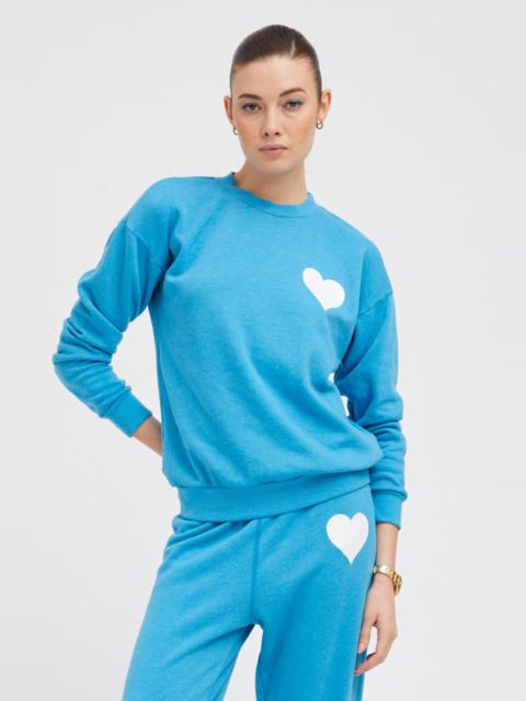 SPRWMN TURQUOISE HEART SWEATSHIRT