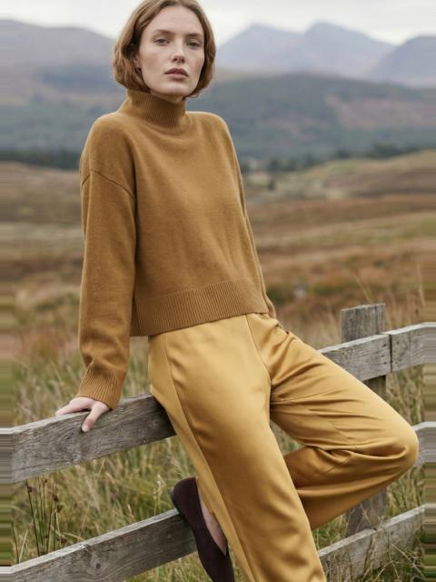 CAMI NYC CATHERINE CASHMERE CROPPED SWEATER GOLDRUSH