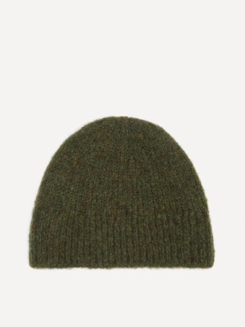 Dries Van Noten Black Alpaca-Merino Wool Beanie