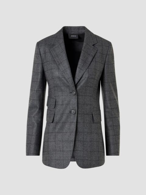 AKRIS Women's Arie Checked Single-Breasted Jacket - Charcoal Black