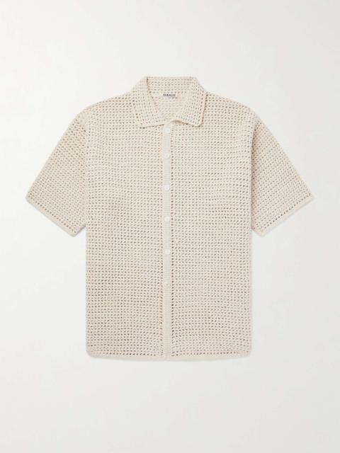 Open-Knit Cotton Shirt