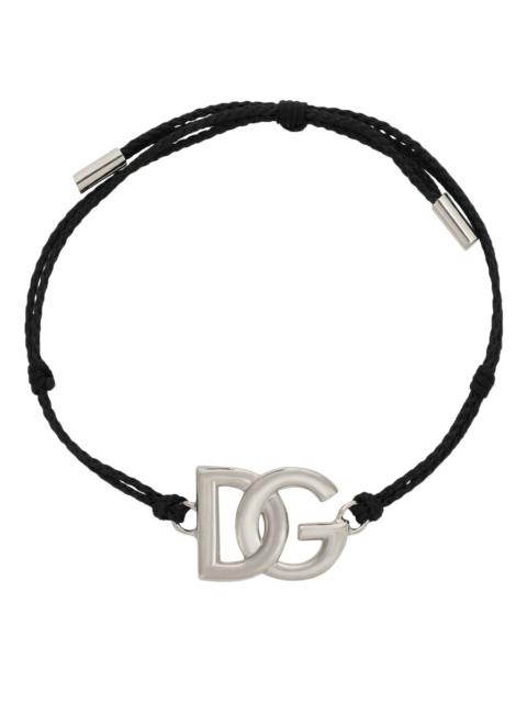 Dolce & Gabbana Cord bracelet with large logo