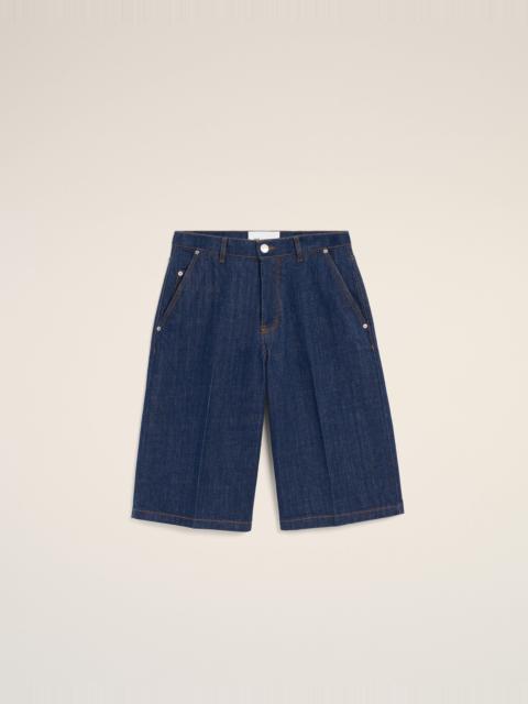 AMI Paris BLUE COTTON LOOSE BERMUDA SHORTS