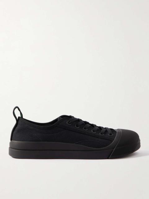 Rubber-Trimmed Canvas Sneakers