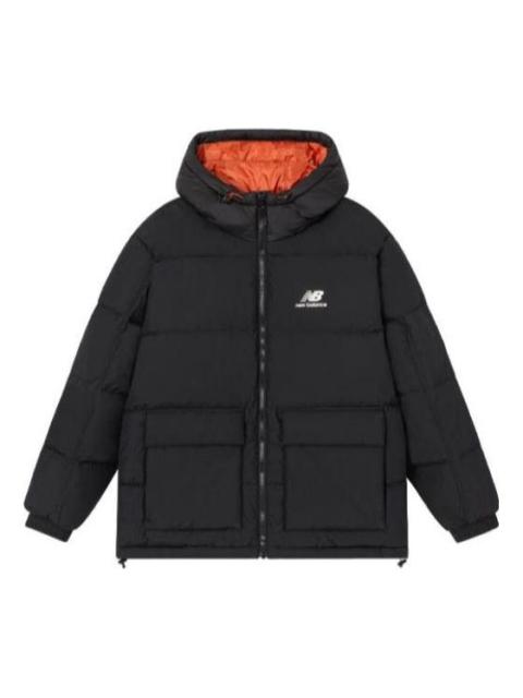 New Balance New Balance Soft Alpine Icon Down Jacket 'Black Orange' AMJ24358-BK