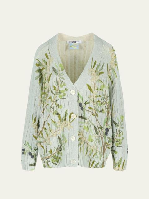 BERNADETTE Floral Printed Button Down Cardigan