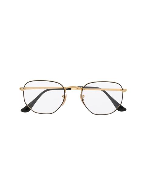 Ray-Ban two-tone hexagonal frame glasses