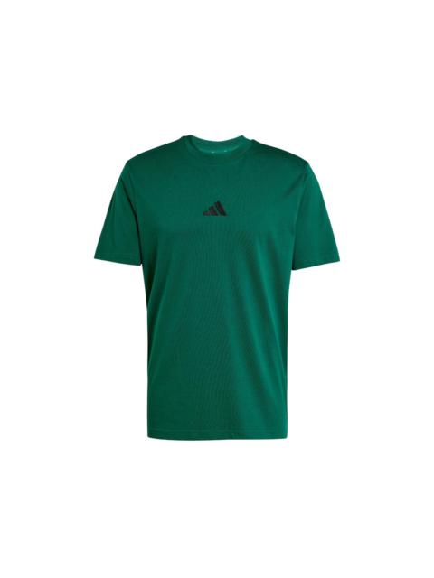 adidas adidas Essentials Small Logo Single Jersey T-Shirt Collegiate Green/Black