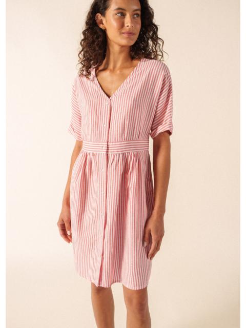 SAINT JAMES MATHILDE Striped Linen Blend Dress
