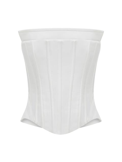 ILA Exclusive Yuan Crepe Corset Top white