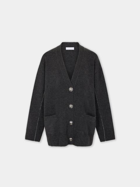 rabanne KNITTED CARDIGAN IN WOOL AND CASHMERE