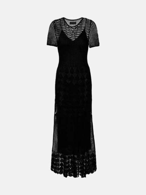 NILI LOTAN Yoko crochet cotton midi dress